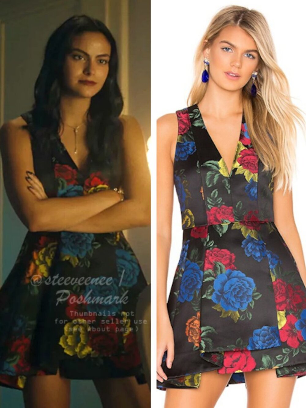 Alice + Olivia Tanner Assymetrial Floral A-Line Dress ASO Veronica Lodge